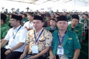 Ketua GP Ansor Kabupaten Kuningan, Asep Z Fauzi saat menghadiri konresXV Pemuda Ansor di Ponpes Sunan Pandanaran Kaliurang Jogjakarta. 